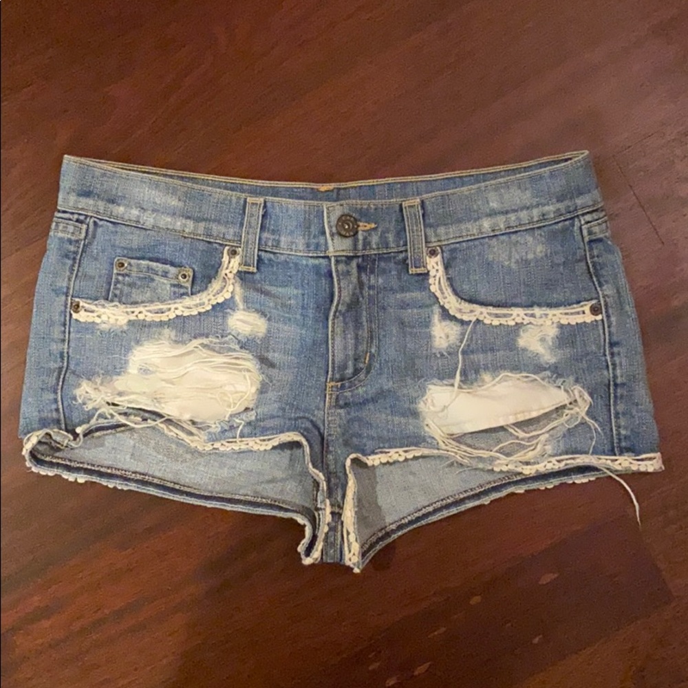 LF Distressed Jean Shorts